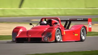 2 x Ferrari 333 SP in action at Imola Circuit: Warm Up, Accelerations, OnBoard & V12 Sound!