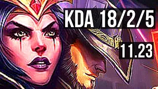 LEBLANC vs TWISTED FATE (MID) | 18/2/5, Legendary, Rank 10 LeBlanc | EUW Challenger | 11.23