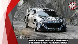 Test Rallye Monte Carlo 2022 - Sébastien Loeb - Ford Puma Rally1 2022 (WRC) - Aa26 Racing