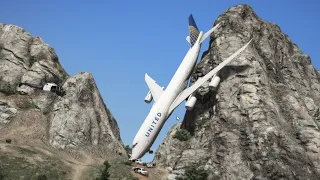 Massive "Down Fall Landing" at Mount Meadows by Jumbo Airplane | GTA 5