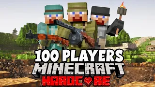 100 Players Simulate WORLD WAR in Minecraft...