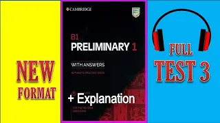 B1 PET   Offical Listening full test 3 WITH EXPLANATION  Cambridge 2020