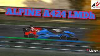 ALPINE A424 LMDh Hypercar Shakedown at Monza | Assetto Corsa [4K]