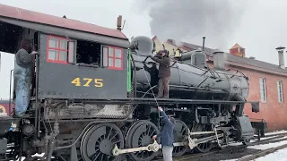 Frisco Shop-Built Hancock 3-Chime Long Bell Steam Whistle Test On Strasburg RR N&W 475 (1/28/22)