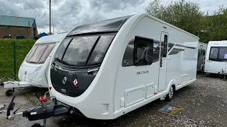 2019 Swift Solitaire 580 dealer special model  transverse island bed.