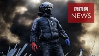 Ukraine Protests: 'Sniper' fires from Ukraine media hotel - BBC News