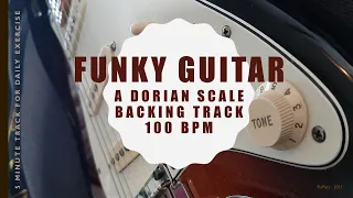 Funky Guitar   A Dorian  scale Backing Track 100 Bpm