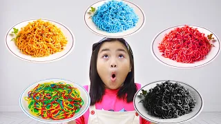 Annie Takes Care Grandpa by Making Colorful Noodles