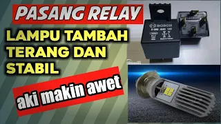 cara pasang relay 4 kaki untuk lampu motor @mikoh1motor