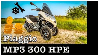 Piaggio MP3 300 HPE 2023 Cost Inspection - Insurance and Taxes | phone holding