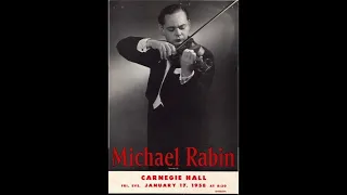 Michael Rabin, Glazunov, Violin Concerto in a minor, Op. 82 III - Allegro "The Telephone Hour" radio