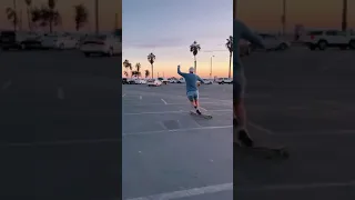 Longboard Dancing vibes in Santa Monica (Longboard Kickflip)