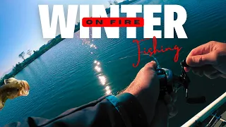Winter Bass Fishing on Fire