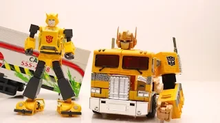 Transformers Movie Stop motion! Mainan Bumblebee, Dropkick & Shatter, Optimus Prime Truck Car Robot