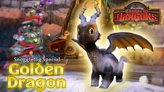 Golden Dragon - New 2021 Snoggletog Special Limited Dragon | School of Dragons