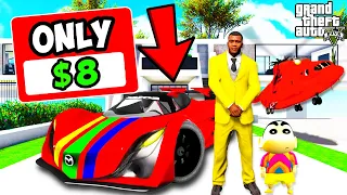 Franklin Buying EVERYTHING For $8 In GTA 5 | SHINCHAN and CHOP