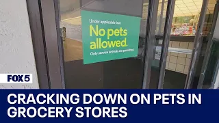 Cracking down on pets in grocery stores