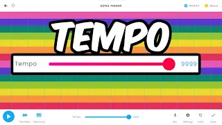 how to make the tempo really fast slow in chrome music lab [GLITCH]