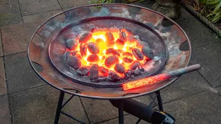 Garden fire pit build which doubles as a blacksmiths forge