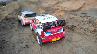 DS3 WRC Citroen vs Mini John Cooper Work | Diecast Cars | Car Race | Motor Sports | Auto Legends