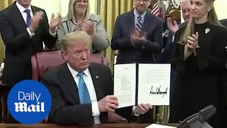 President Trump signs order for creation of US Space Force