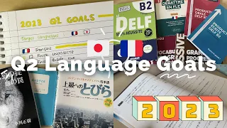 2023 Q2 language learning goals + Q1 recap | plan with me