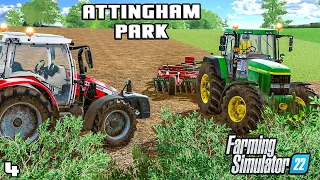 DESTROYING THE GRASS FIELD | Attingham Park CO-OP | Farming Simulator 22 - Episode 4