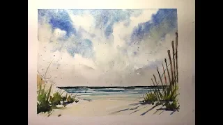 Painting a Beach & Ocean Scene in Watercolor- with Chris Petri