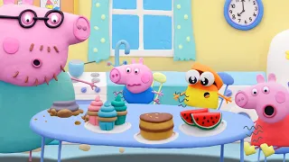 Peppa Pig Official Channel | Muddy Puddle Jump with Peppa | Play-Doh Show Stop Motion