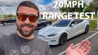 Great Range But Still Could Be More! - 2023 Tesla Model S AWD w/21" Wheels 70MPH Highway Range Test