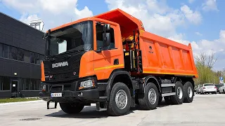 Scania Самосвал. Переключение коробки передач.