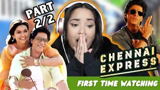 CHENNAI EXPRESS REACTION [Part 2/2] Shah Rukh Khan | Deepika Podukone | first time watching