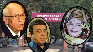И.Кобзон, Л.Рюмина, А.Сахаров на Востряковском кладбище