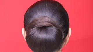 Easy bun hairstyles for long hair with donut / cute juda bun hairstyles / hair style girl simple