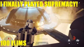 I FINALLY played supremacy! 100+ eliminations! Obi Wan Kenobi! (Star Wars Battlefront 2)