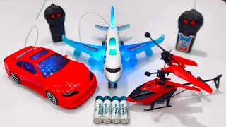 3D Lights Airbus A380 and 3D Lights Rc Car, rc helicopter, helicopter, remote car, Airbus 380, plane