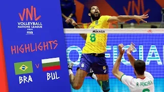 BRAZIL vs. BULGARIA - Highlights Men | Week 4 | Volleyball Nations League 2019