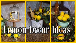 LEMON DECOR IDEAS - FARMHOUSE - DECORATE IN THE KITCHEN WITH ME