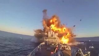мега взрыв при поездке на корабле, прикол