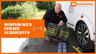 Wohnwagen gerade ausrichten & nivellieren mit Auffahrkeilen, Flat Jack oder Emuk Air Lift -So geht's