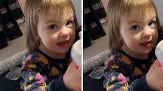 Toddler has hilarious response to what's mommy's & daddy's name #shorts