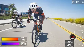 Hitting 42mph in the Sprint - Alviso Criterium