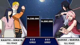Naruto Hinata vs Sasuke Sakura Power Levels 2024