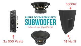 18Hz Subwoofer | 3000 € | 2x ScanSpeak 32W4878T00 | Cinematic Loudspeaker Build