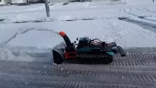 Spring 3D Printed snow blowing.