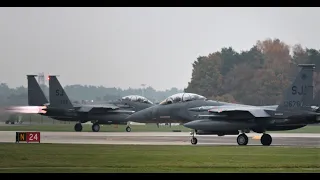 F15E Strike Eagles power out of RAF Lakenheath