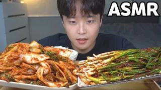 ASMR | Spicy Fresh Kimchi & Green onion kimchi Mukbang Eating Show(Eng Sub)