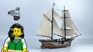 Lego pirate ship MOC : “ Morton “, The Imperial brigantine. Speed Build