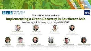 Implementing a Green Recovery in Southeast Asia | ADB Webinar