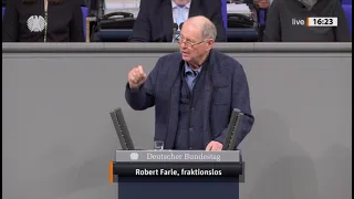 AKTUELL : REDE ROBERT FARLE ( FRAKTIONSFREI AFD ) AM 25.JANUAR IM DEUTSCHEN BUNDESTAG IN BERLIN.